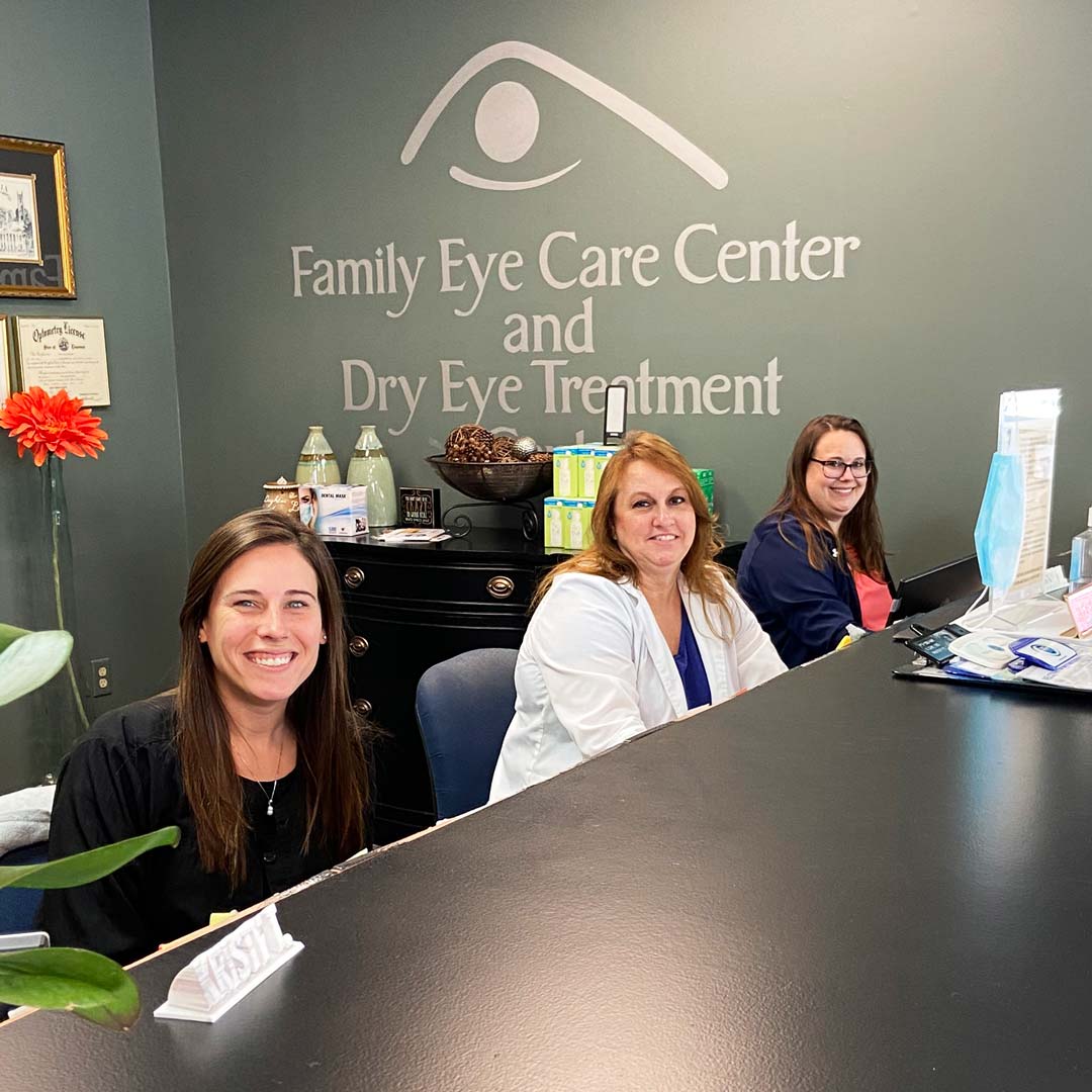 Receptionists at Family Eye Care in Columbia, TN